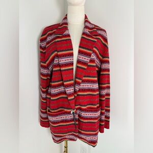 VINTAGE 80s LEGER Southwestern wool blend oversized BLAZER COAT
